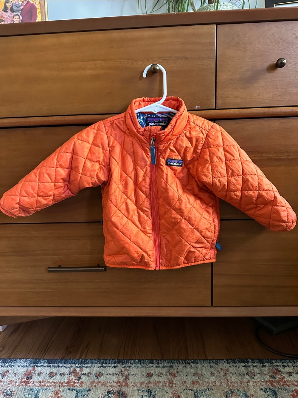 Patagonia Orange Nano Puff insulated jacket, 12-18 mos, like new